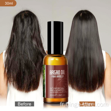 Sérum à l&#39;huile d&#39;argan réparation des cheveux brillance légère